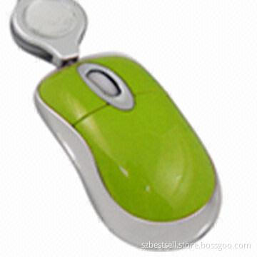 Mini wired mouse, made of ABS